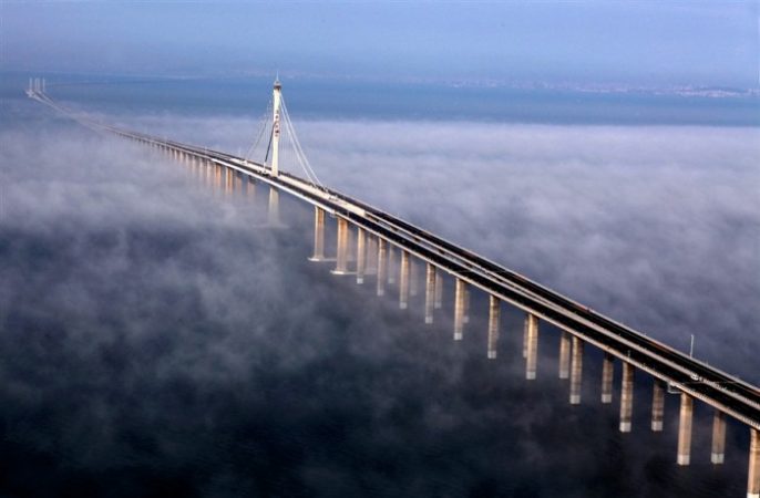 Даньян-Куньшаньский виадук – самый длинный железнодорожный мост.