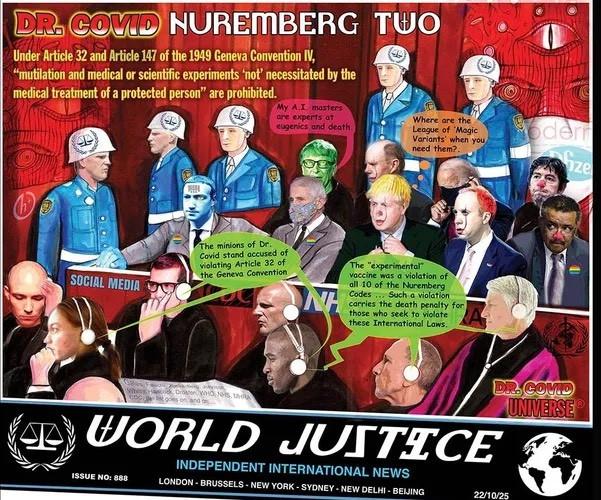 Большое жюри присяжных начинает добиваться справедливости за преступления против человечества, совершённые Фаучи и его приспешниками 1-10